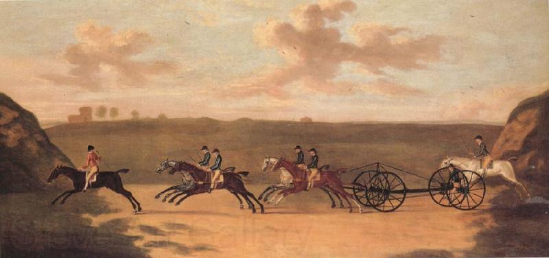 Francis Sartorius The Chaise Matoch,Run on Newmarket Heath,Wednesday,The 29 th of August Spain oil painting art